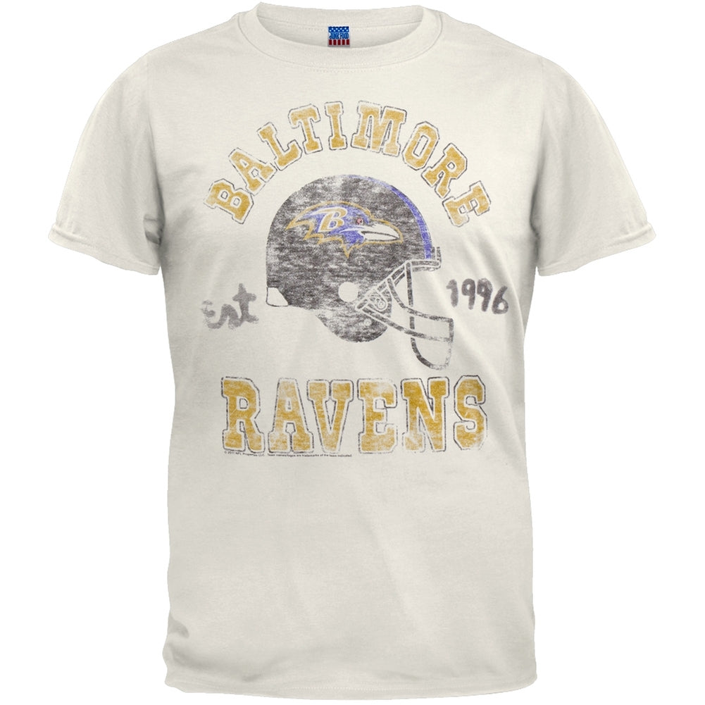 Baltimore Ravens - Est 1996 Soft T-Shirt Men's T-Shirts Baltimore Ravens SM White 