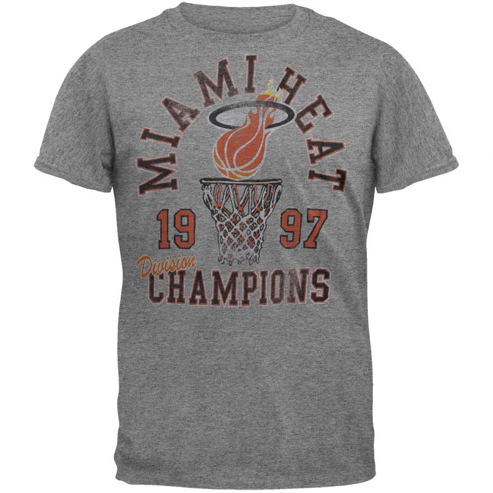 Miami Heat - Logo Dunk Soft T-Shirt Men's T-Shirts NBA Playoffs 2XL Grey 