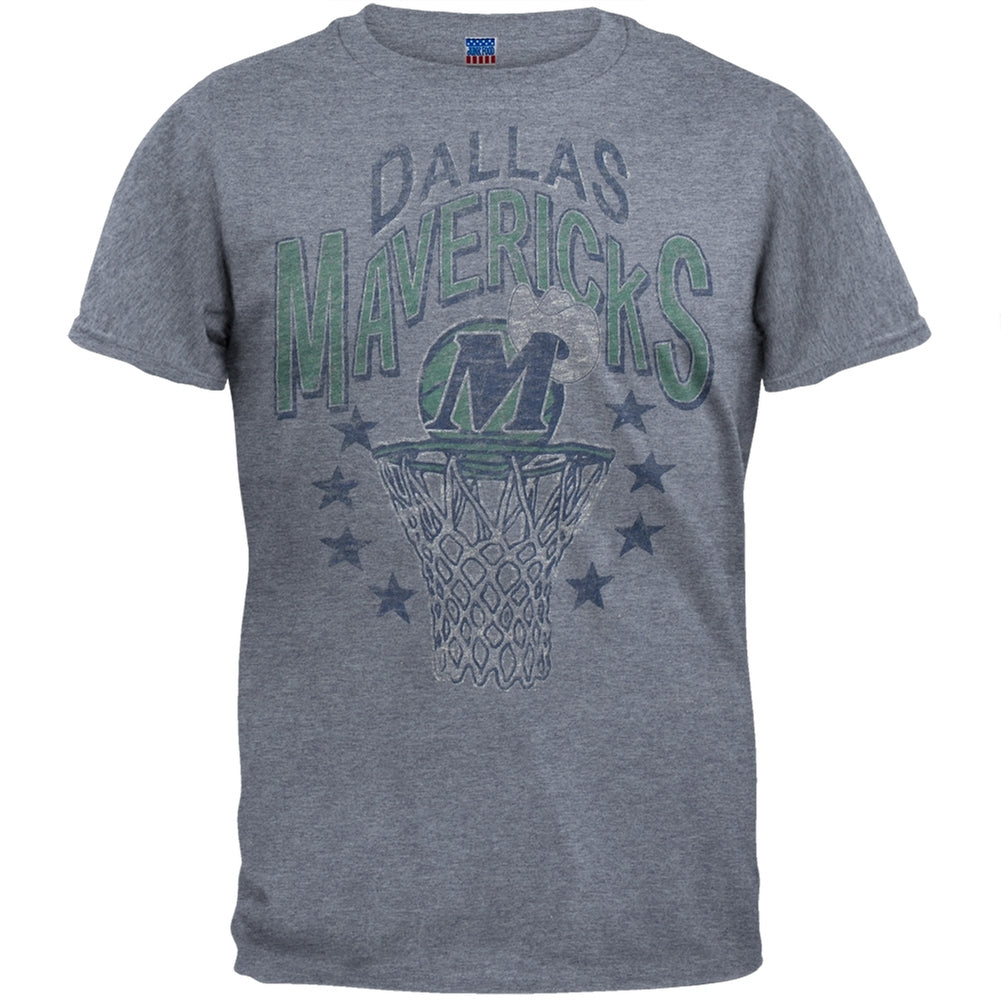 Dallas Mavericks - Net Logo Soft T-Shirt Men's T-Shirts Dallas Mavericks 2XL Grey 