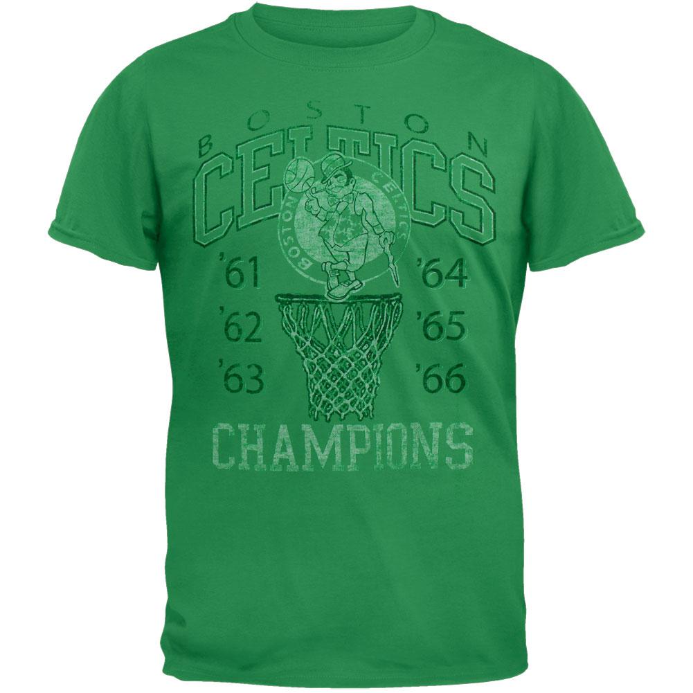 Boston Celtics - 61-66 Champions Soft T-Shirt Men's T-Shirts Boston Celtics SM Green 