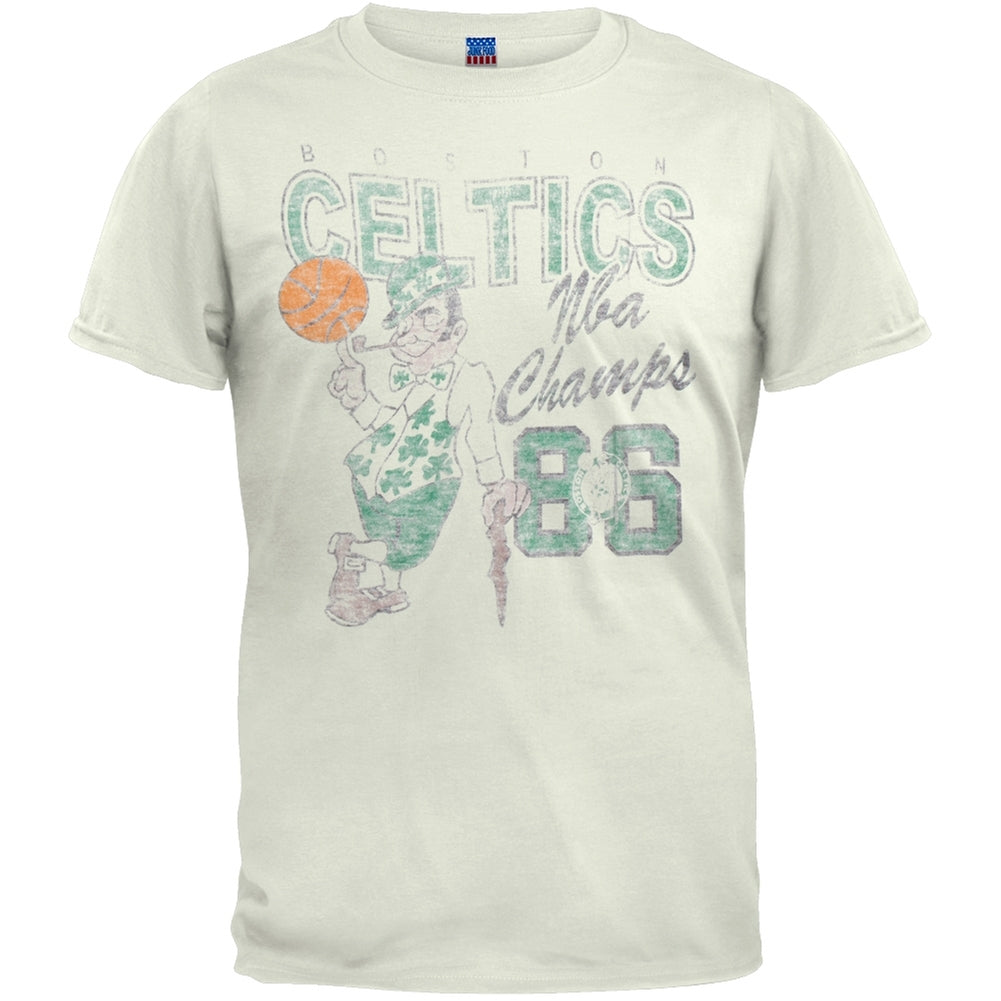 Boston Celtics - '86 NBA Champs Soft T-Shirt Men's T-Shirts Boston Celtics SM White 