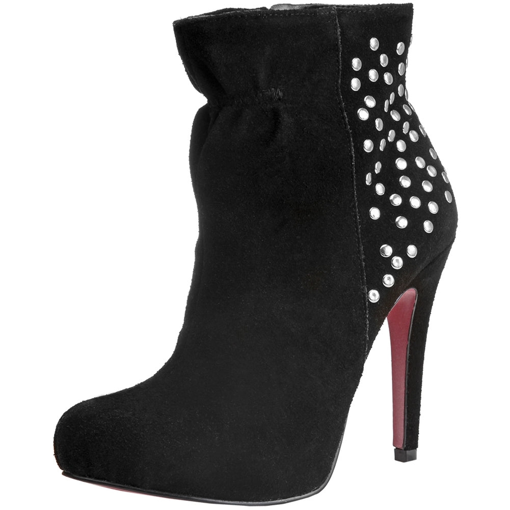 Paris Hilton Footwear - Allison Black Suede Bootie Boots Paris Hilton Clothing & Accessories 7