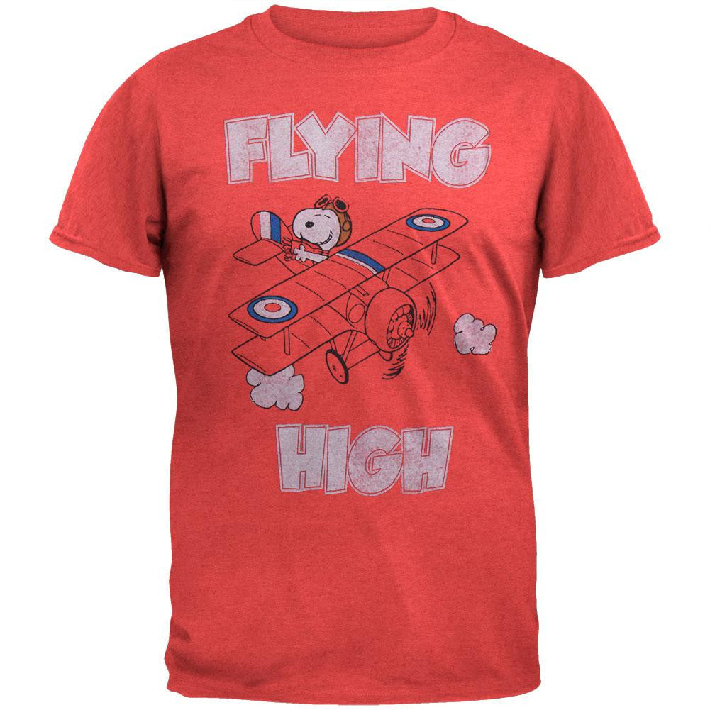 Peanuts - Flying High Soft T-Shirt Men's T-Shirts Peanuts 2XL Red 