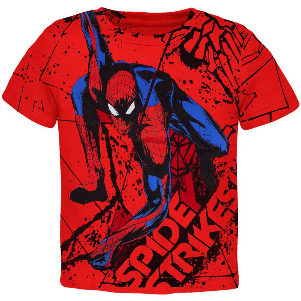 Amazing Spider-Man - Web Strike All-Over Youth T-Shirt Youth T-Shirts Spider-Man XL Red