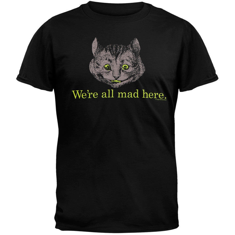 Alice In Wonderland - We're All Mad T-Shirt Men's T-Shirts Alice in Wonderland SM Black 