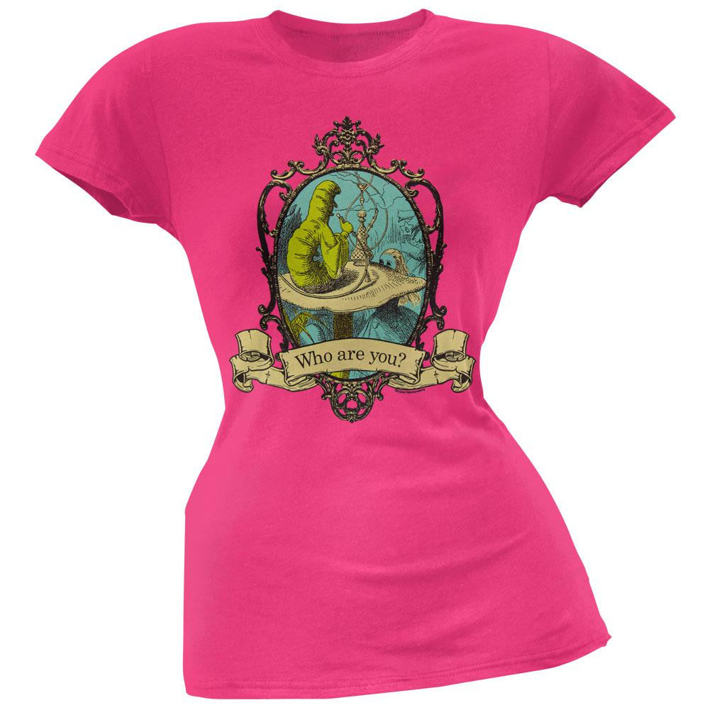 Alice In Wonderland - Who Are You Juniors T-Shirt Juniors T-Shirts Alice in Wonderland SM Pink