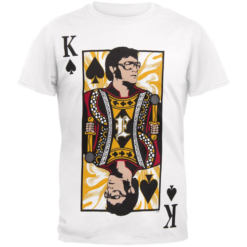 Elvis Presley - King Of Spades Soft T-Shirt Men's T-Shirts Elvis Presley SM White 