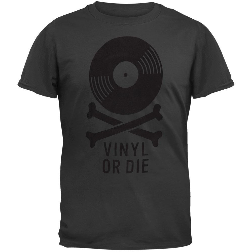 Vinyl Or Die T-Shirt Men's T-Shirts Old Glory LG Grey 