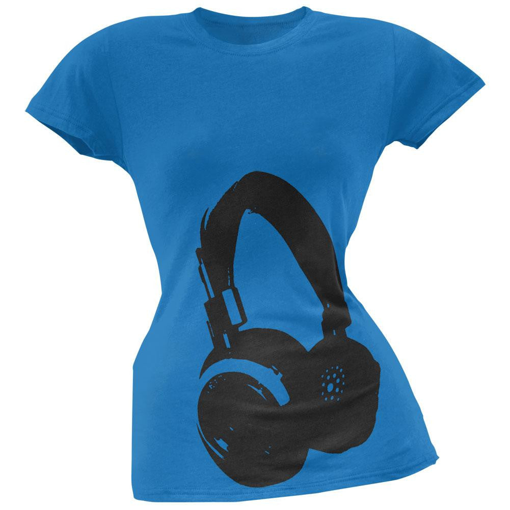 Headphones Juniors T-Shirt Juniors T-Shirts Old Glory LG Blue 