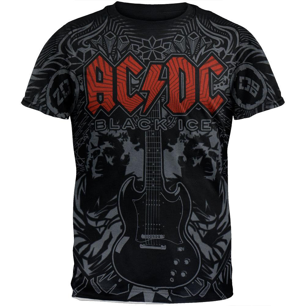 AC/DC - Black Ice Soft All Subway Print T-Shirt Men's T-Shirts AC/DC SM Black 