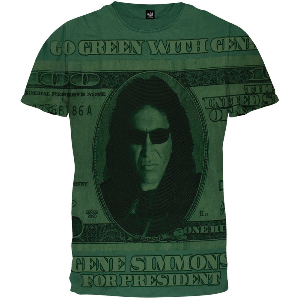 Gene Simmons - Go Green T-Shirt Men's T-Shirts Kiss SM Green 