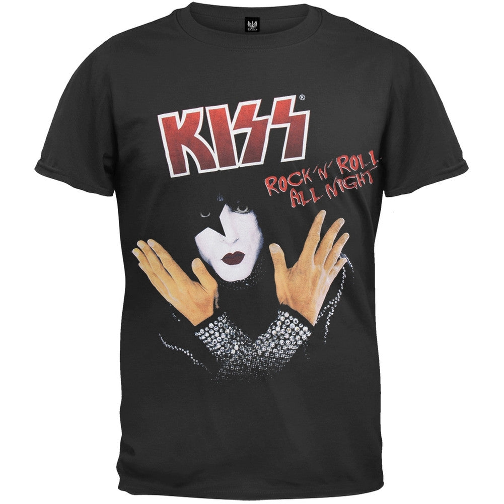 Kiss - All Night T-Shirt Men's T-Shirts Kiss SM Black 