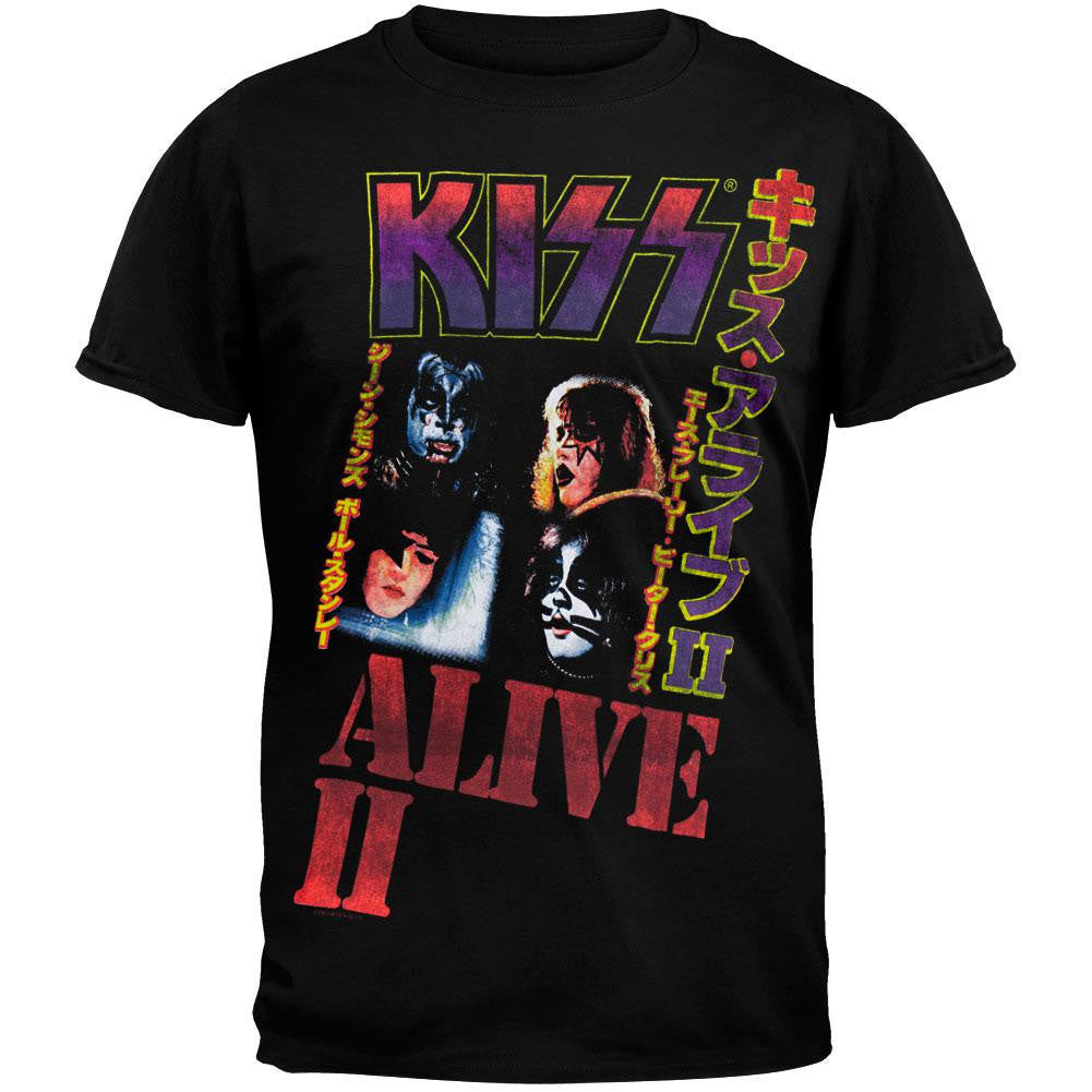 Kiss - Japan Alive II Soft T-Shirt Men's T-Shirts Kiss SM Black 