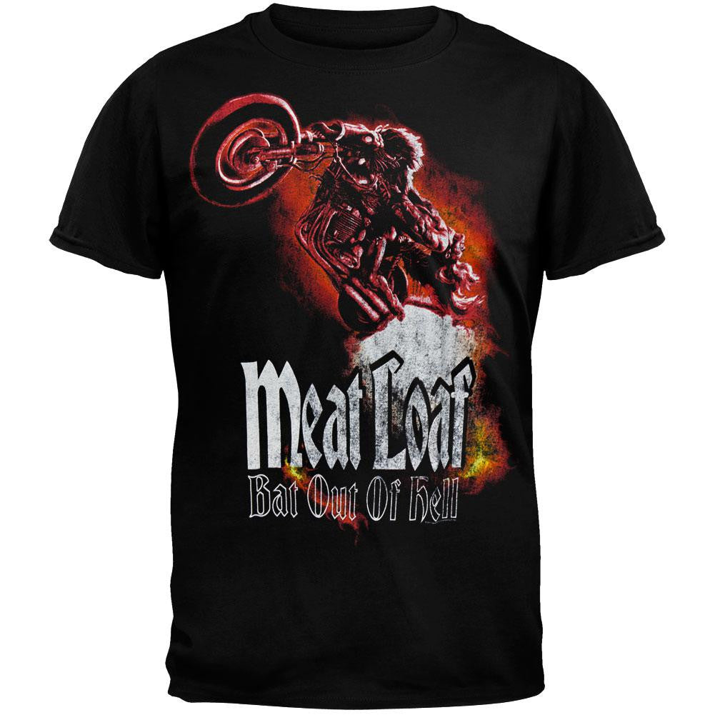 Meat Loaf - Heaven Can't Wait T-Shirt Men's T-Shirts Meat Loaf LG Black 