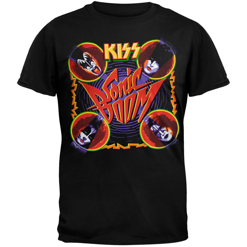 Kiss - Sonic Black Mens T Shirt Men's T-Shirts Kiss LG Black