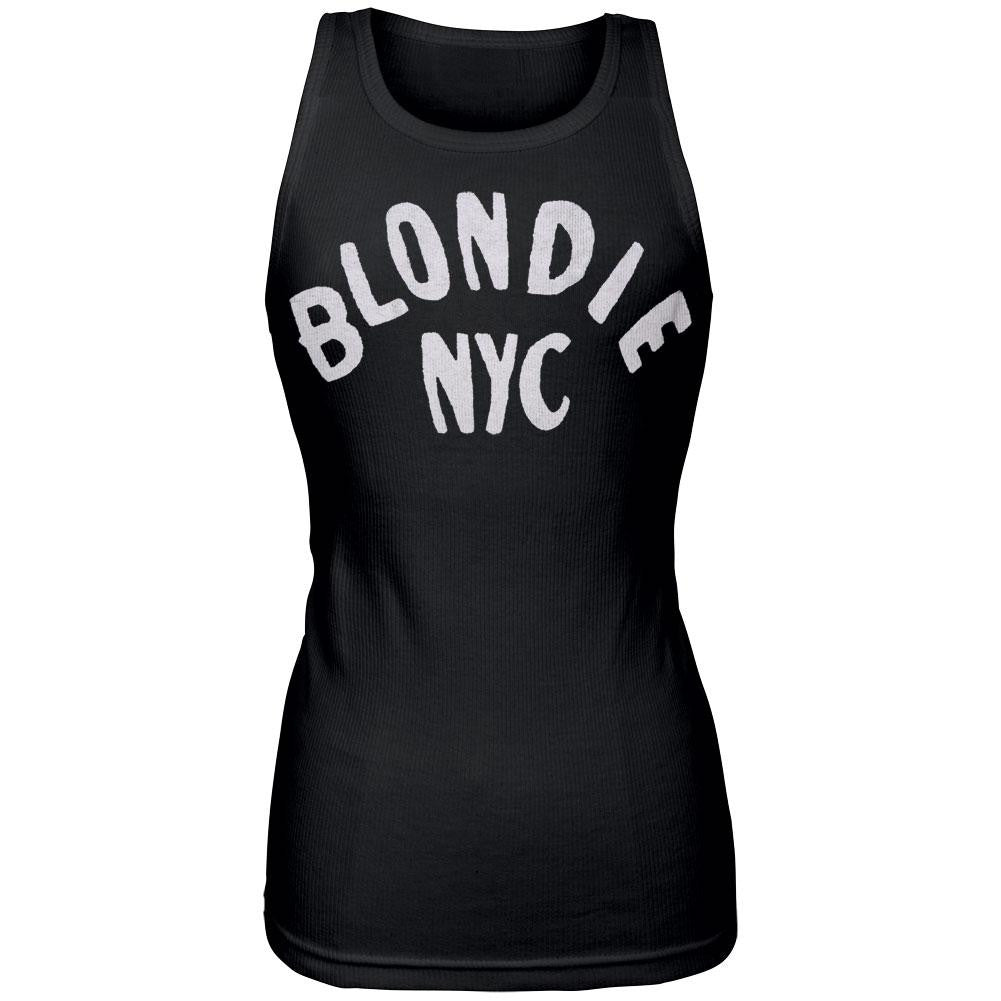 Blondie - NYC Juniors Tank Top Juniors Tank Tops Blondie LG Black 