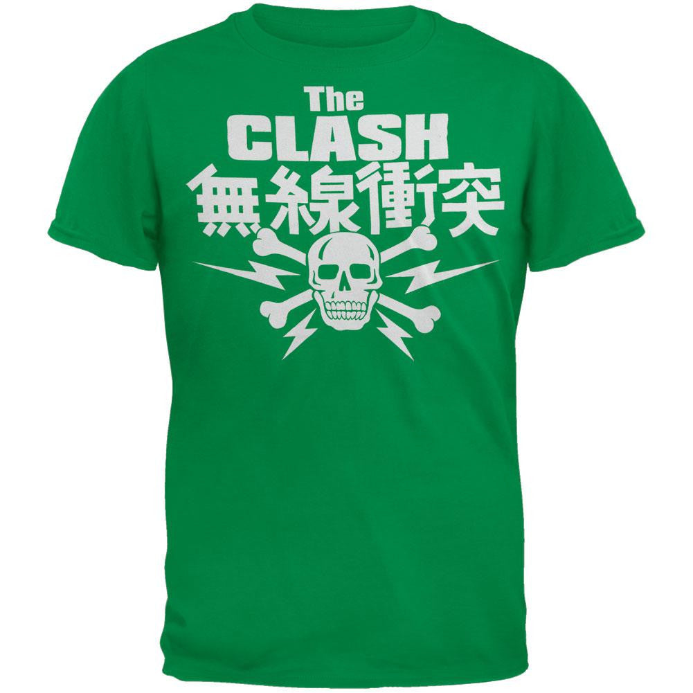 The Clash - Skull Youth T-Shirt Youth T-Shirts The Clash LG Green 