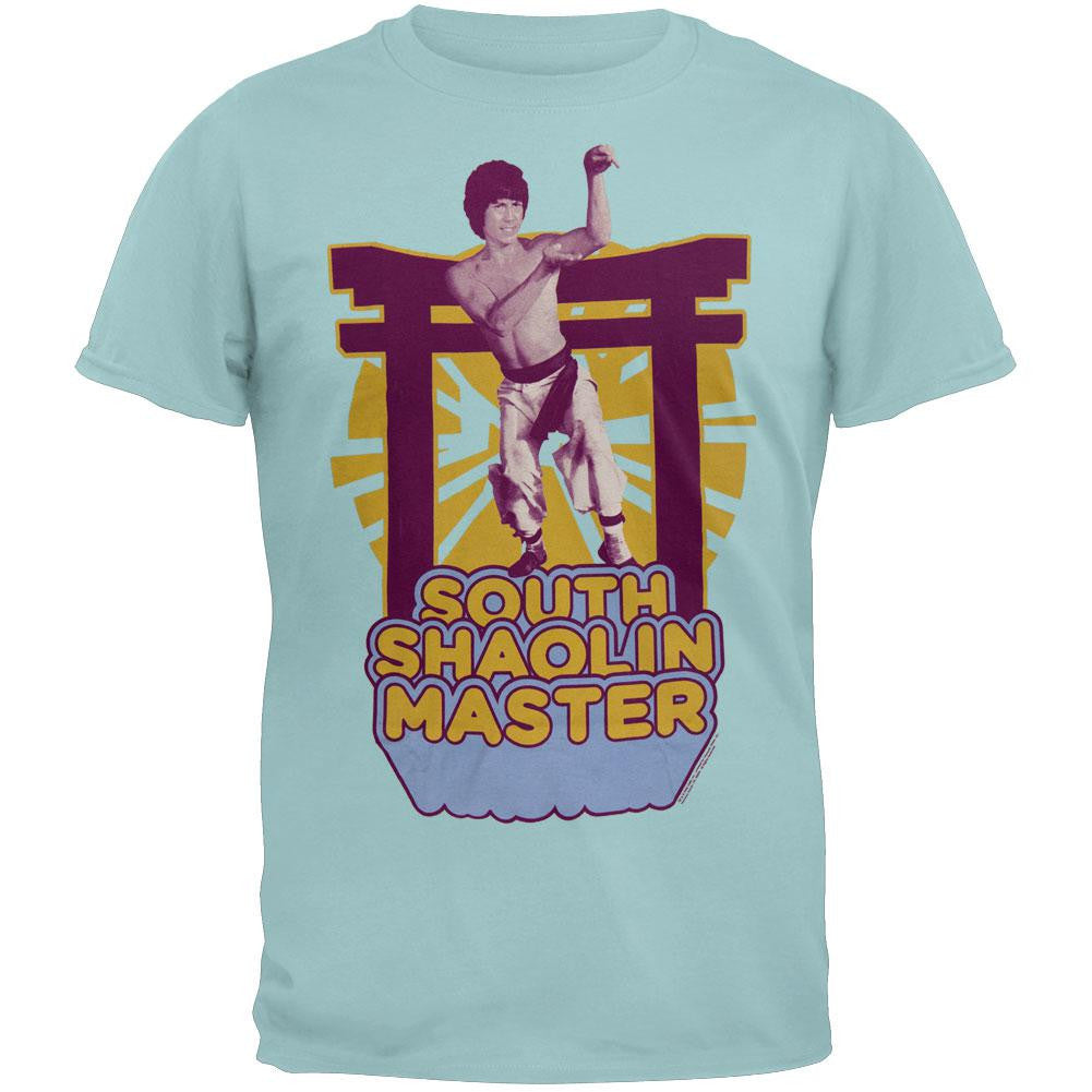 South Shaolin Master - Temple Soft T-Shirt Men's T-Shirts Classic Martial Arts XL Blue 