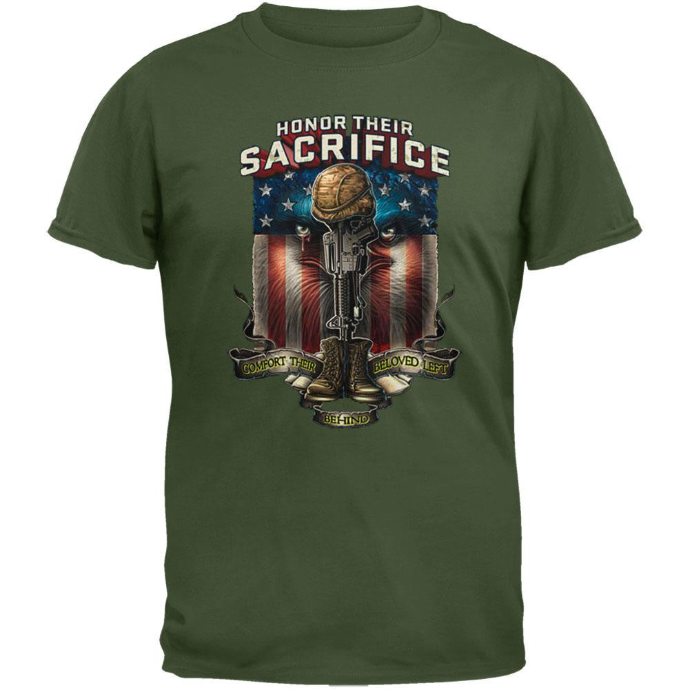 Lethal Threat - Honor Their Sacrifice T-Shirt Men's T-Shirts Old Glory 2XL Green 