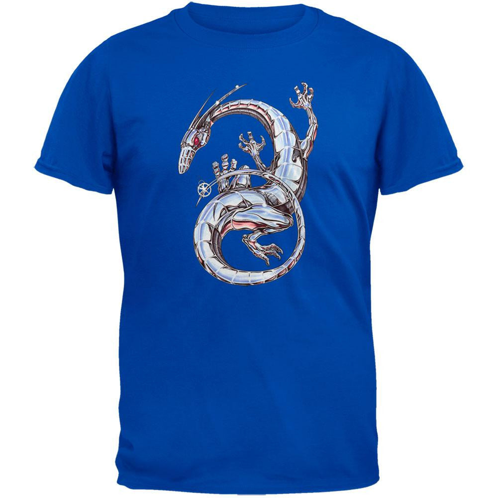 Chrome Dragon Royal Adult T-Shirt Men's T-Shirts Old Glory 2XL Blue 