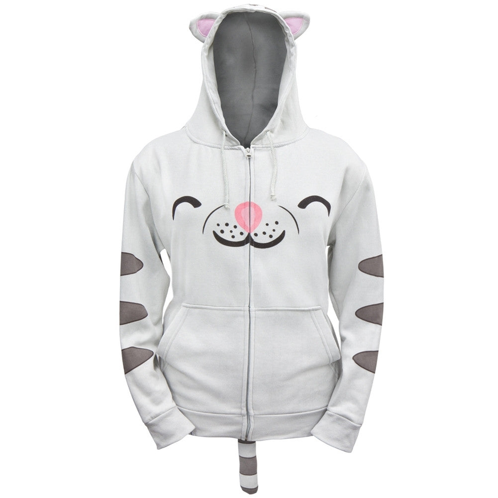 Big Bang Theory - Soft Kitty Costume Zip Hoodie Men's Hoodies Big Bang Theory MD White 