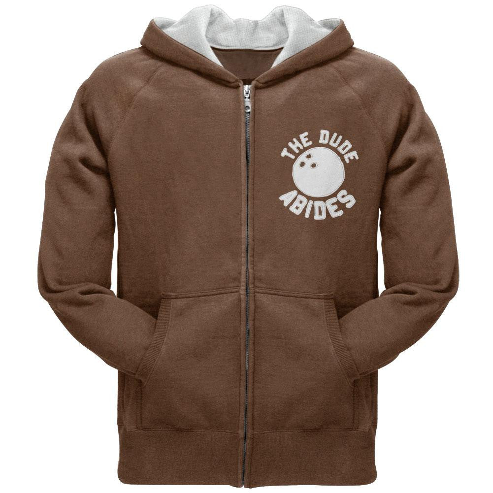 Big Lebowski - Bowling Premium Zip Hoodie Men's Hoodies The Big Lebowski SM Brown 