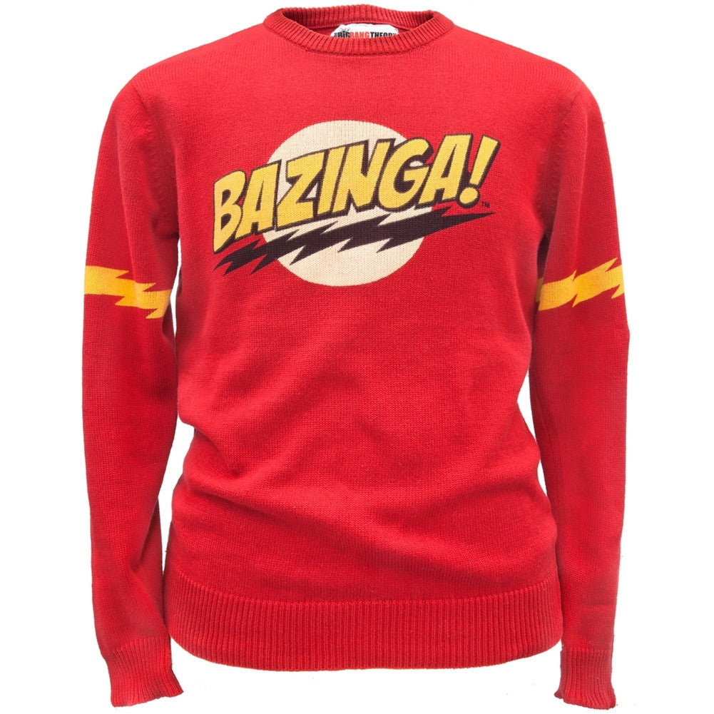 Big Bang Theory - Bazinga Sweater Men's Sweaters Big Bang Theory SM Red 