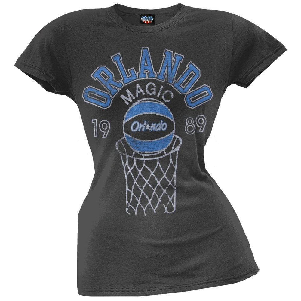 Orlando Magic - 1989 Net Logo Juniors T-Shirt Juniors T-Shirts Orlando Magic LG Black 