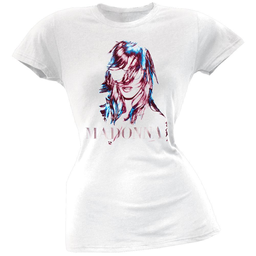 Madonna - Photo Juniors T-Shirt Juniors T-Shirts Madonna LG White 