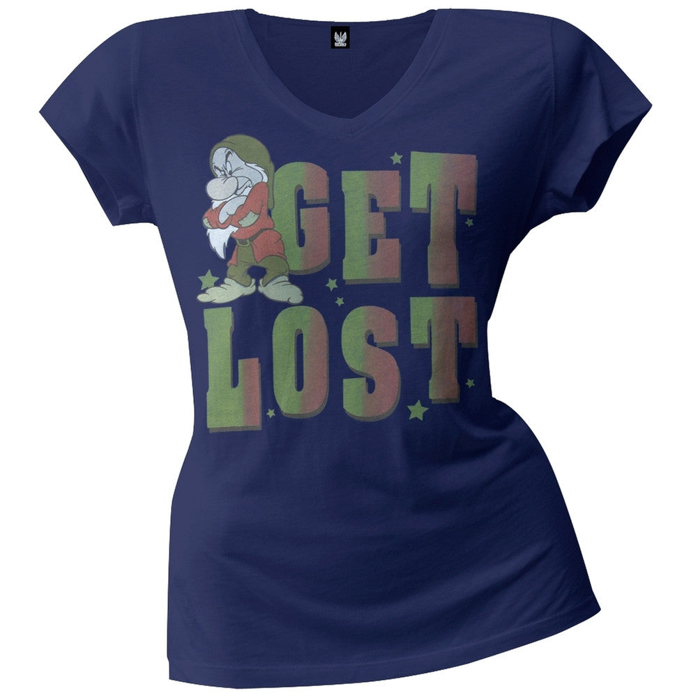 Snow White - Grumpy Get Lost Juniors T-Shirt Juniors T-Shirts Snow White LG Dark Blue