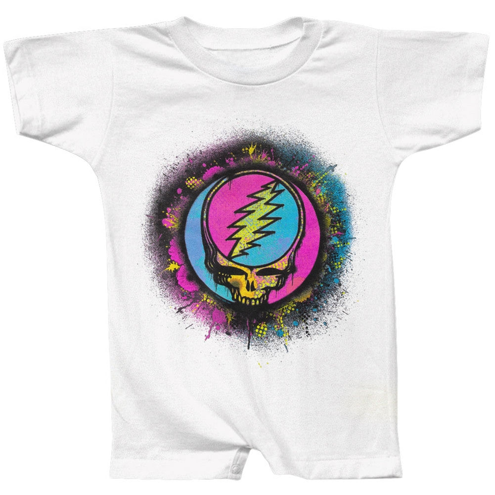 Grateful Dead - Splatter SYF White Romper Infant Rompers Grateful Dead   