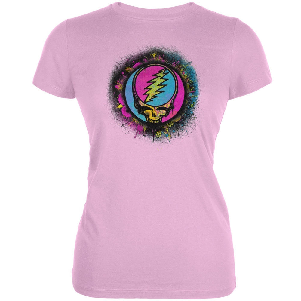Grateful Dead - Splatter SYF Pink Juniors T-Shirt Juniors T-Shirts Grateful Dead   