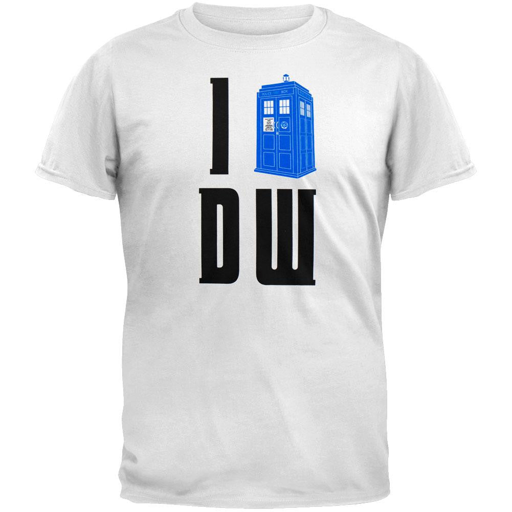 Doctor Who - I (TARDIS) DW White Mens Soft Premium T Shirt Men's T-Shirts Doctor Who SM Grey