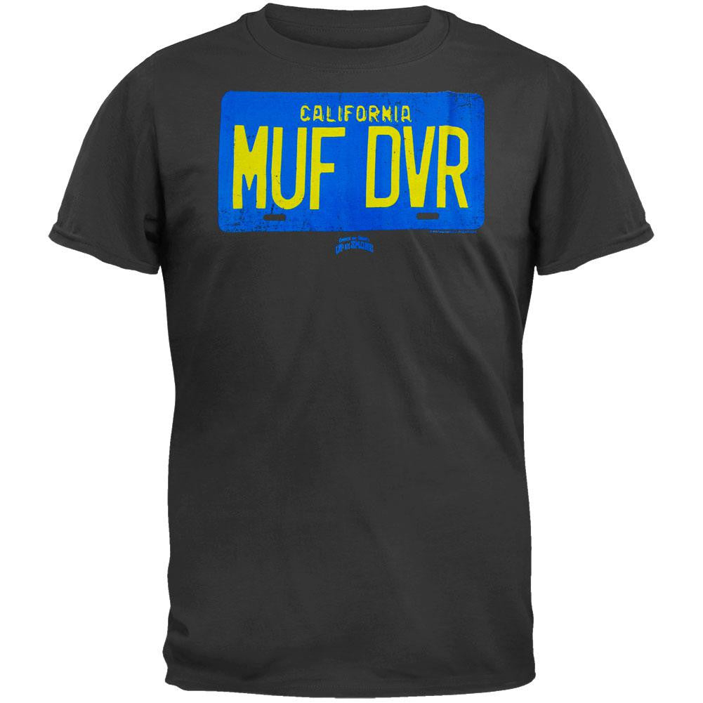 Cheech and Chong - MUF DVR License Plate T-Shirt Men's T-Shirts Cheech and Chong SM Black 