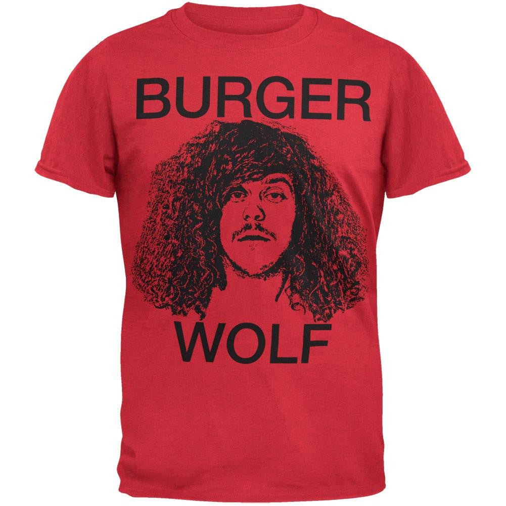 Workaholics - Burger Wolf Red Mens Soft Premium T Shirt Men's T-Shirts Workaholics SM Red