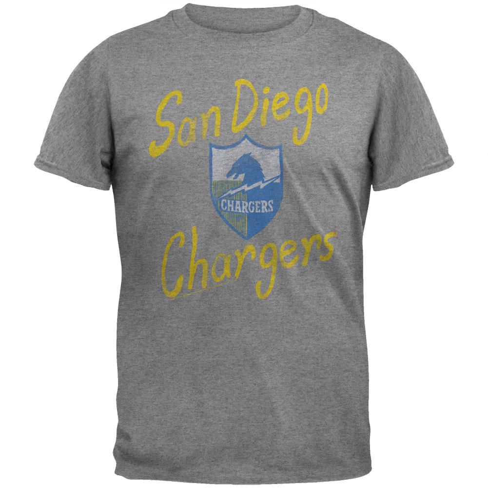 San Diego Chargers - Logo Game Day Soft T-Shirt Men's T-Shirts San Diego Chargers SM Grey 