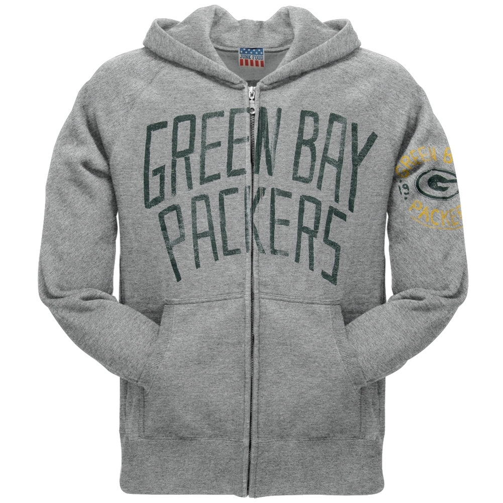Green Bay Packers - Sunday Zip Hoodie Men's Hoodies Green Bay Packers SM Grey 