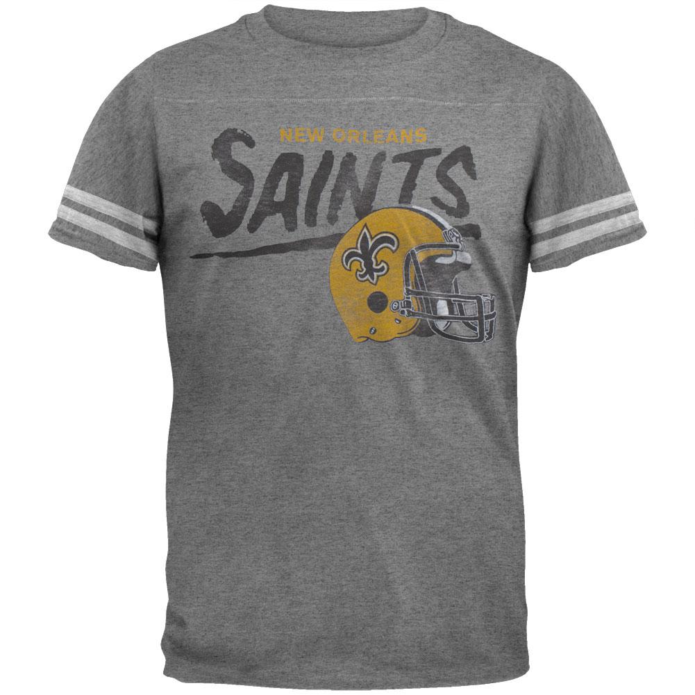 New Orleans Saints - Throwback Soft T-Shirt Men's T-Shirts New Orleans Saints 2XL Grey 