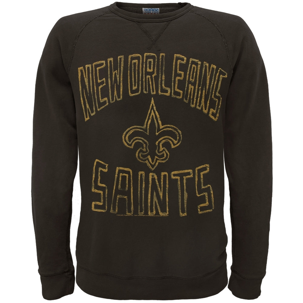 New Orleans Saints - Logo Crew Neck Sweatshirt Men's Sweatshirts New Orleans Saints 2XL Black 