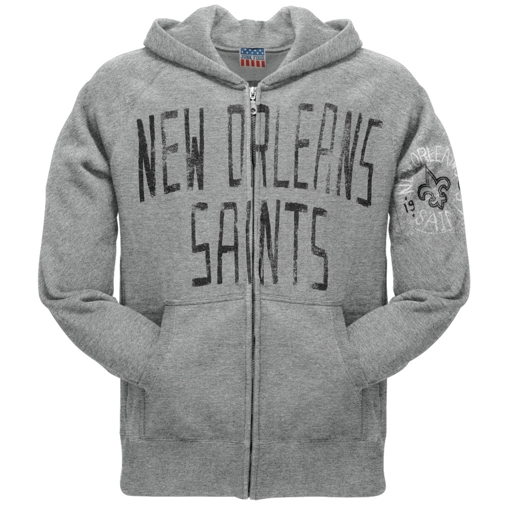New Orleans Saints - Sunday Zip Hoodie Men's Hoodies New Orleans Saints 2XL Grey 