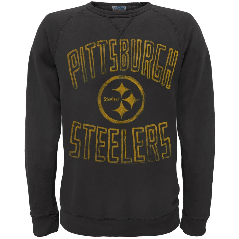 Pittsburgh Steelers - Logo Crew Neck Sweatshirt Men's Sweatshirts Pittsburgh Steelers 2XL Black 