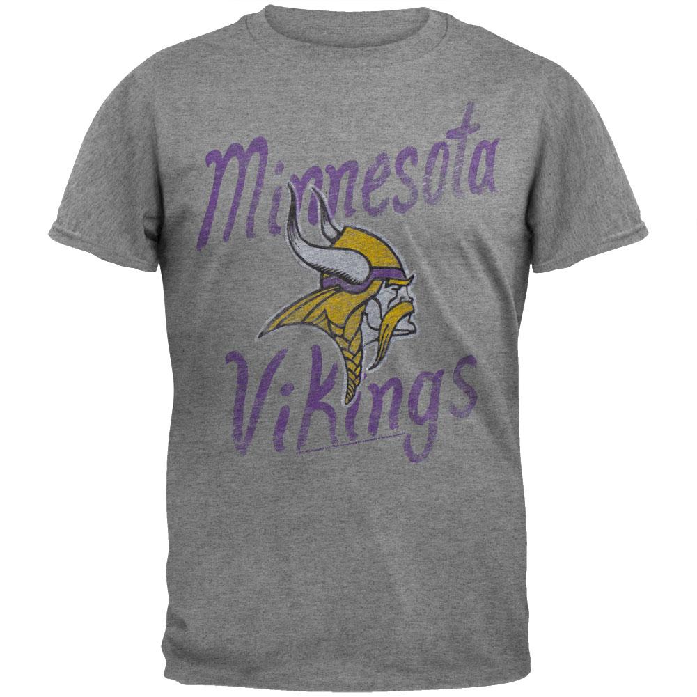 Minnesota Vikings - Game Day Soft T-Shirt Men's T-Shirts Minnesota Vikings SM Grey 