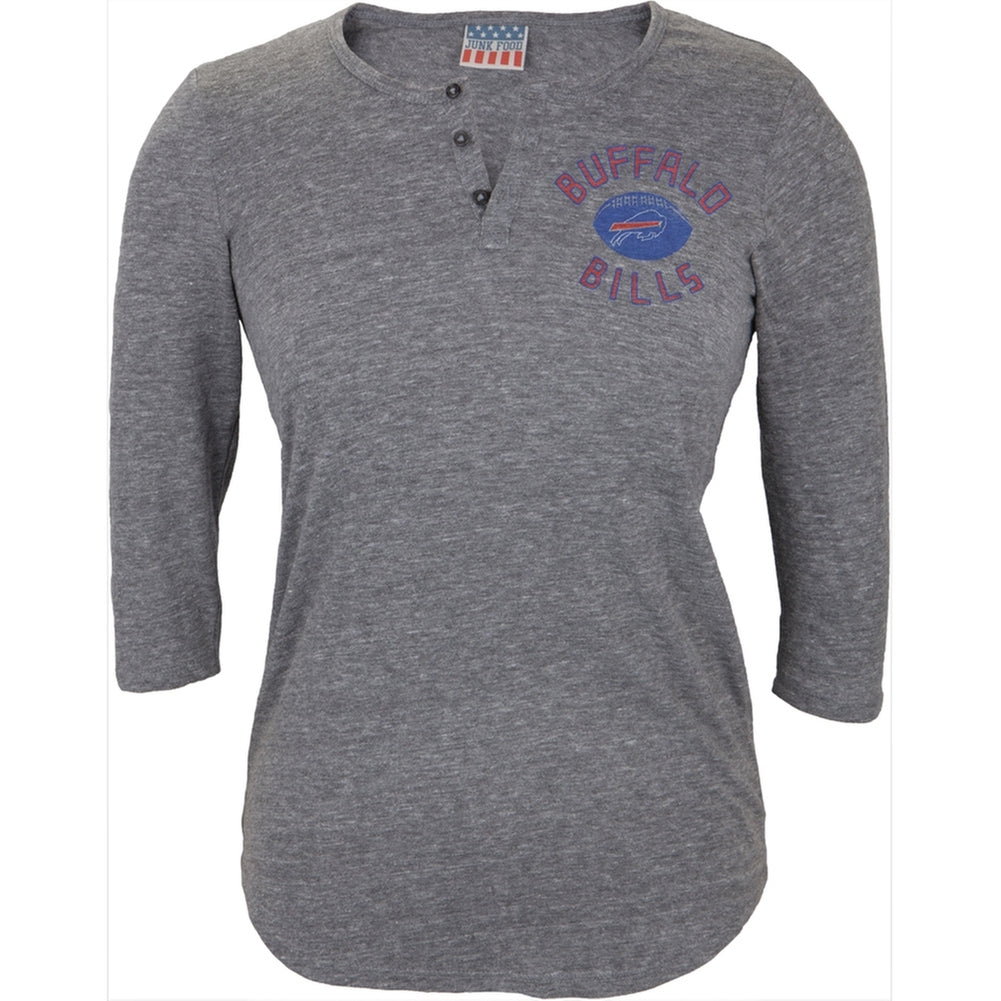 Buffalo Bills - Half Time Juniors Henley Juniors Henleys Buffalo Bills LG Grey 