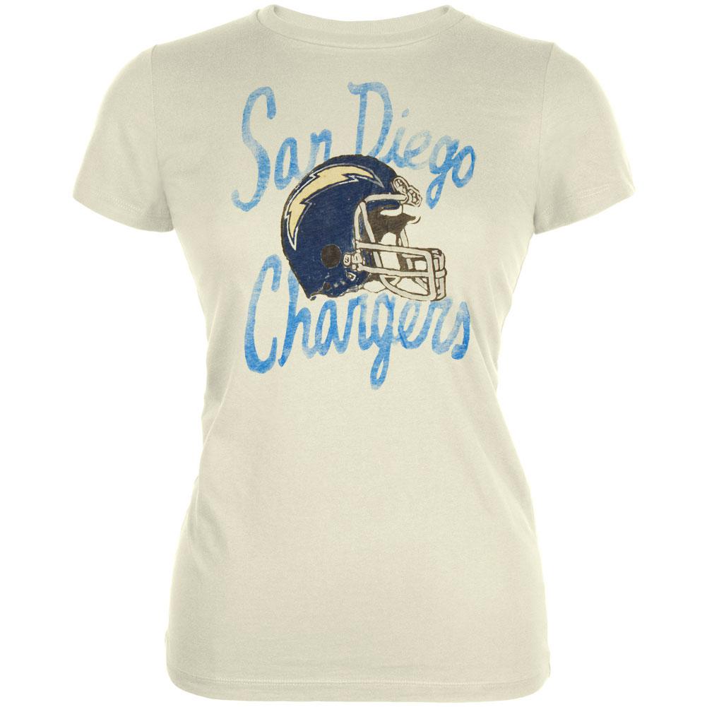 San Diego Chargers - Kick Off Juniors T-Shirt Juniors T-Shirts San Diego Chargers SM Off-White 