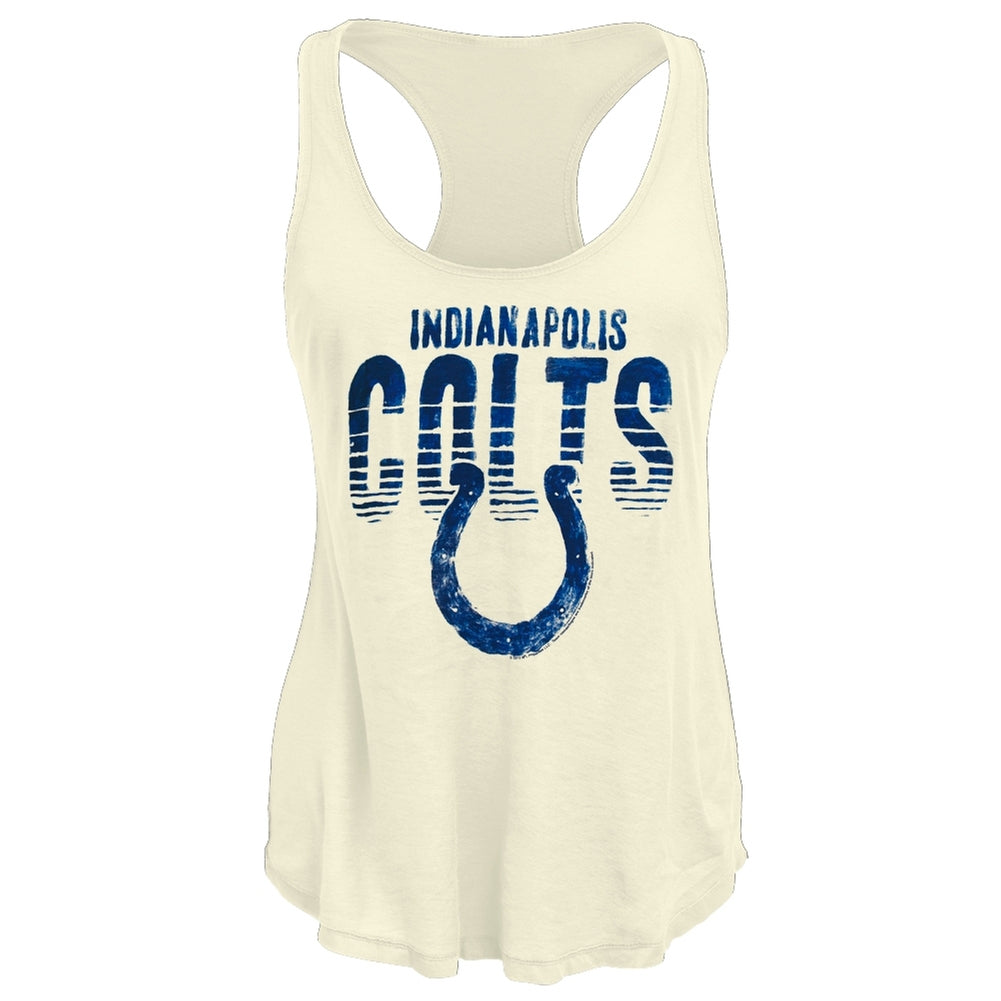 Indianapolis Colts - Touchdown Off-white Juniors Tank Top Juniors Tank Tops Indianapolis Colts LG Off-White 