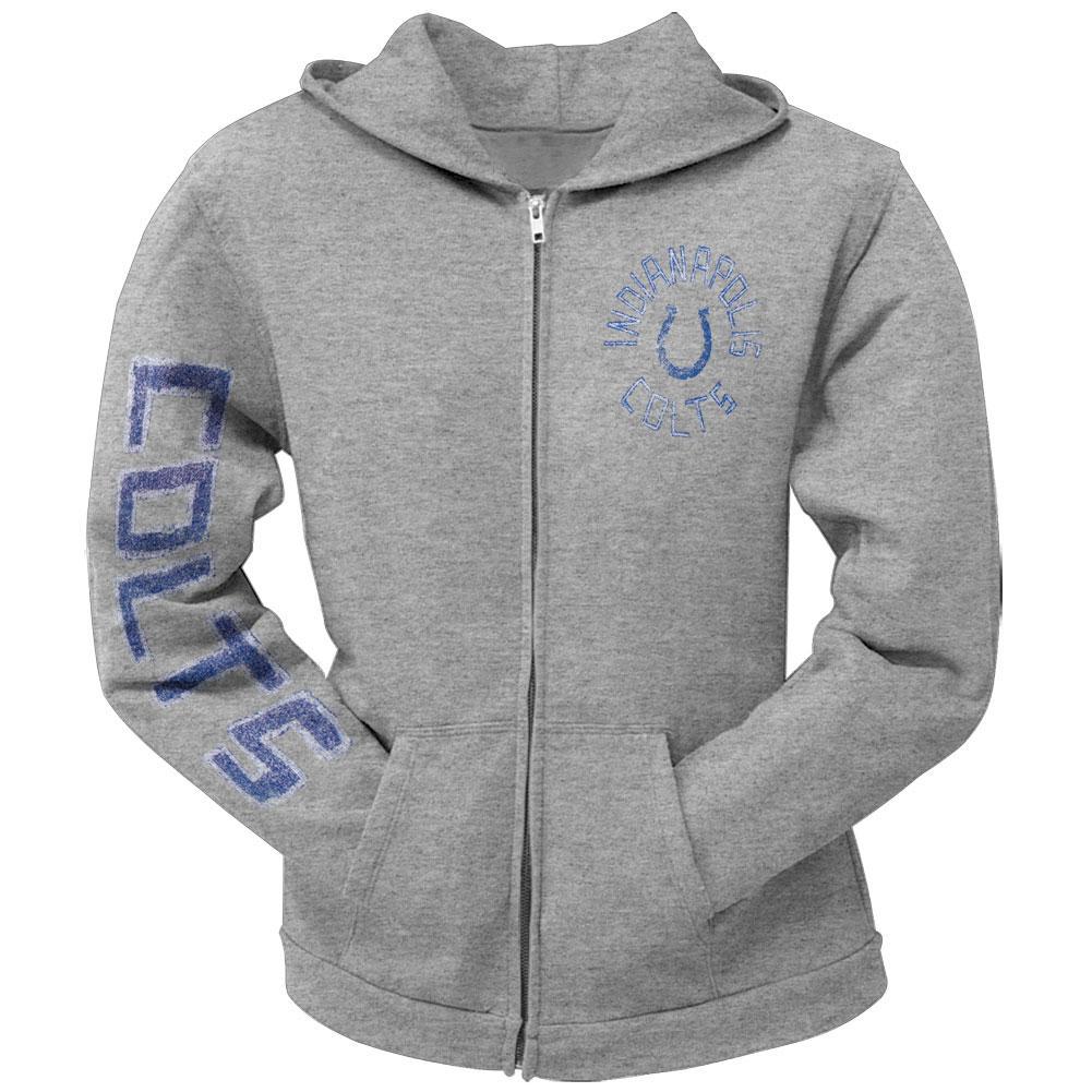 Indianapolis Colts - Sunday Juniors Zip Hoodie Juniors Hoodies Indianapolis Colts LG Grey 