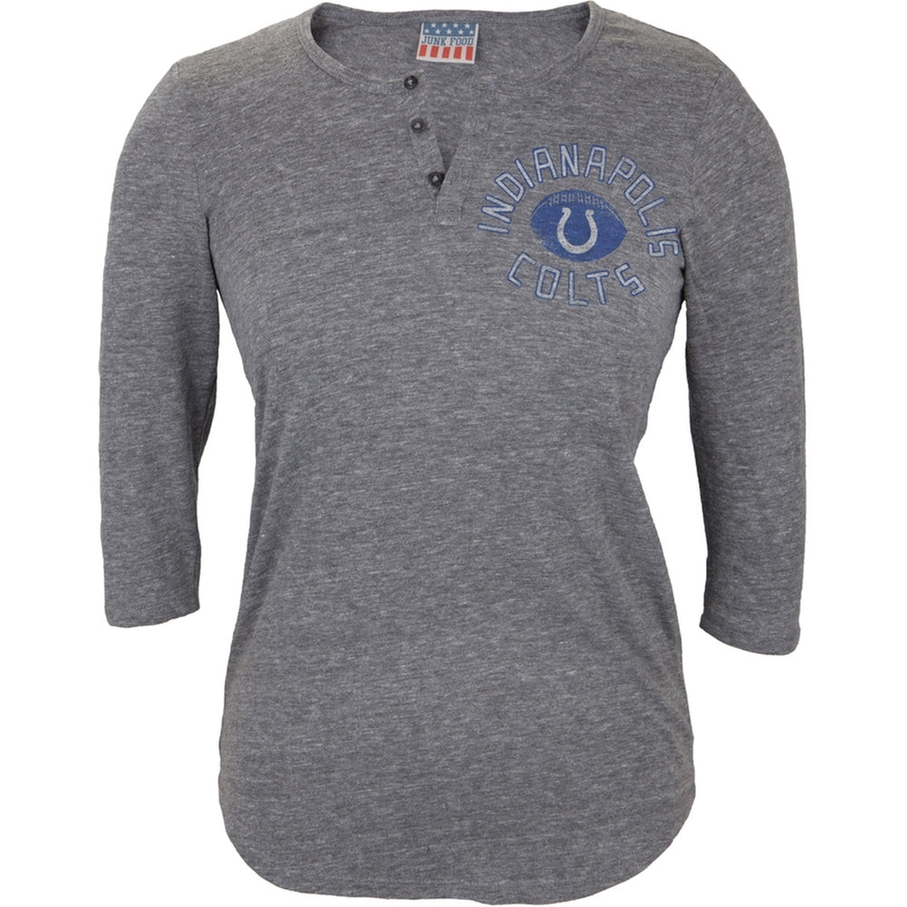 Indianapolis Colts - Half Time Juniors Henley Juniors Henleys Indianapolis Colts LG Grey 