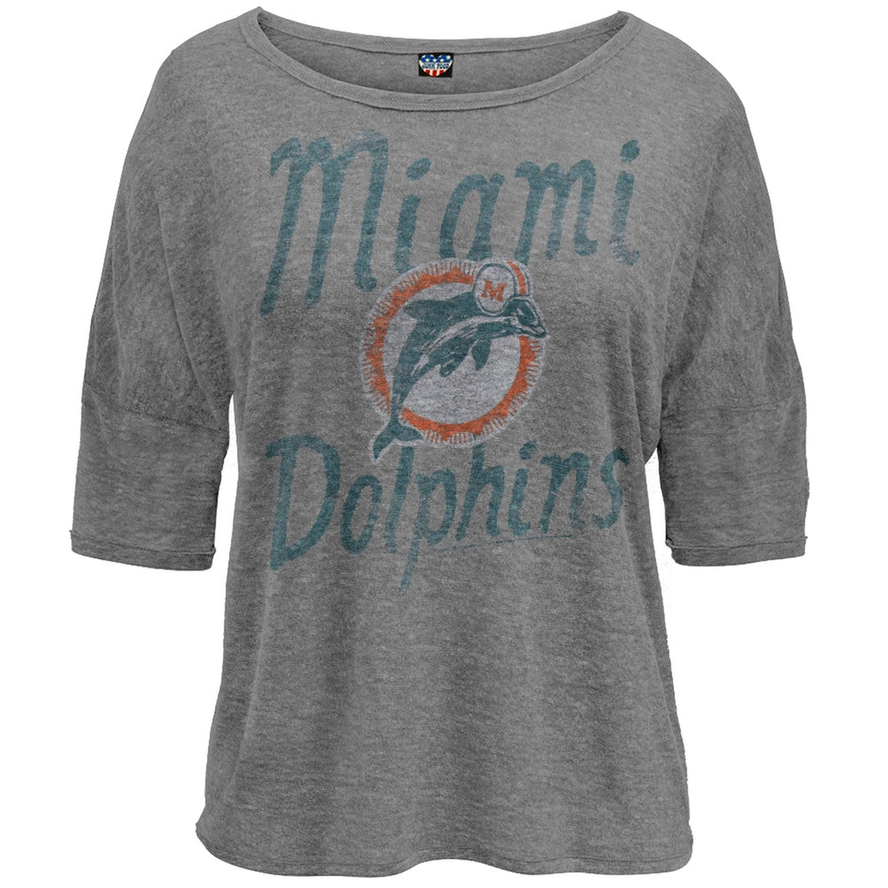 Miami Dolphins - Game Day Juniors T-Shirt Juniors T-Shirts Miami Dolphins LG Grey 