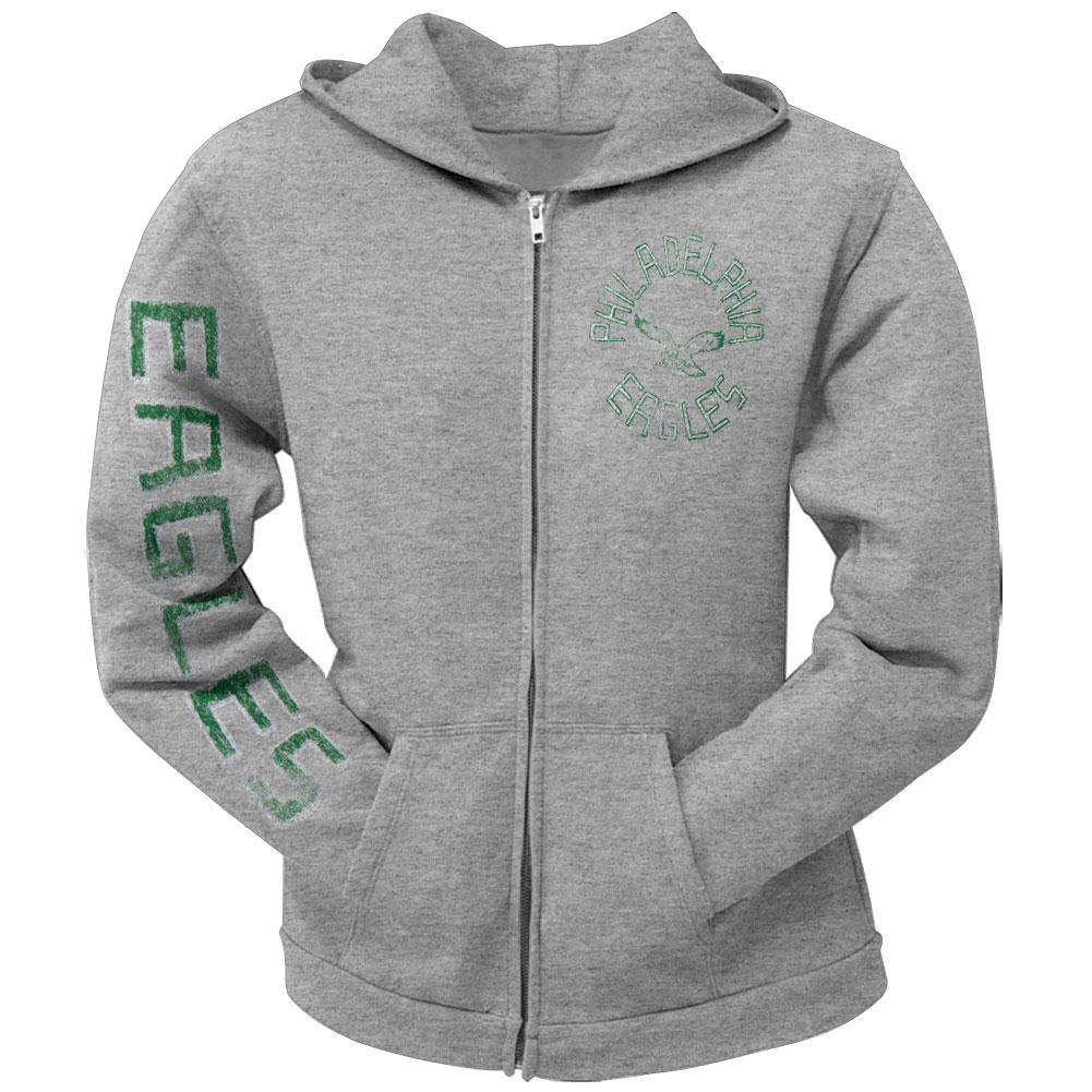 Philadelphia Eagles - Sunday Juniors Zip Hoodie Juniors Hoodies Philadelphia Eagles LG Grey 