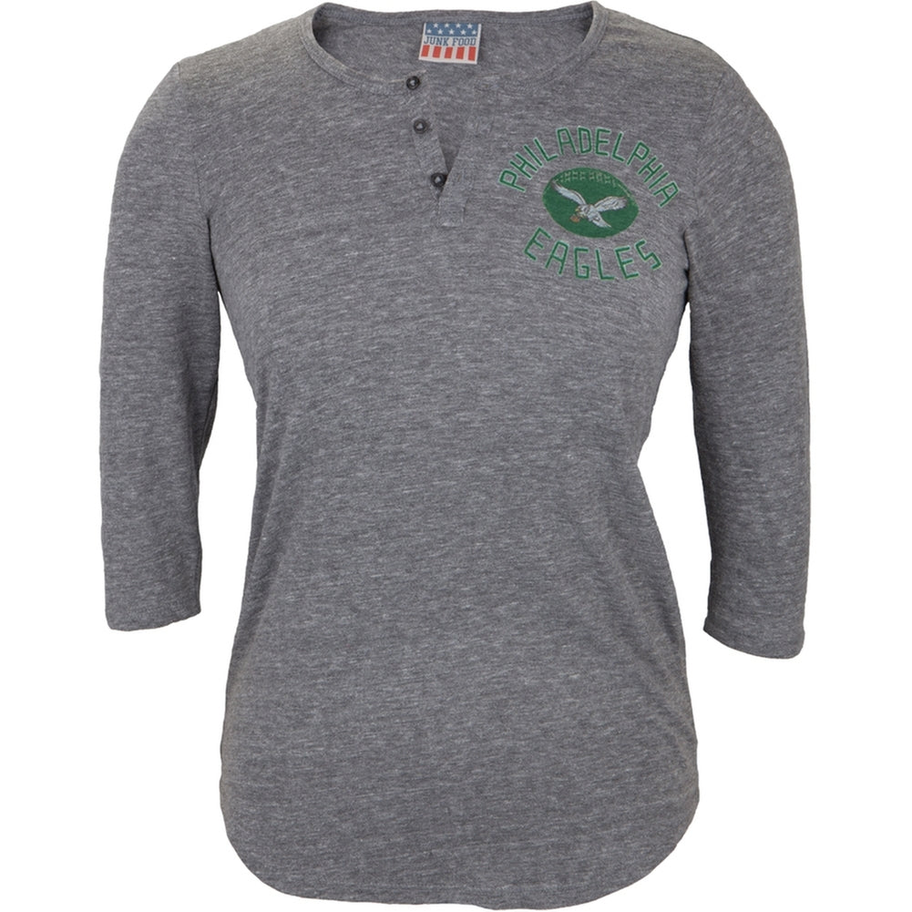 Philadelphia Eagles - Half Time Juniors Henley Juniors Henleys Philadelphia Eagles LG Grey 